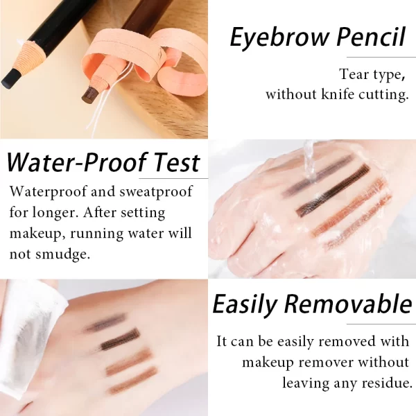 5pcs Eyebrow Pencil Permanent Makeup Eyebrow Enhancers Cosmetic Waterproof Microblading Pen Tint Eye Brow Pencil Marker Tools - Image 4