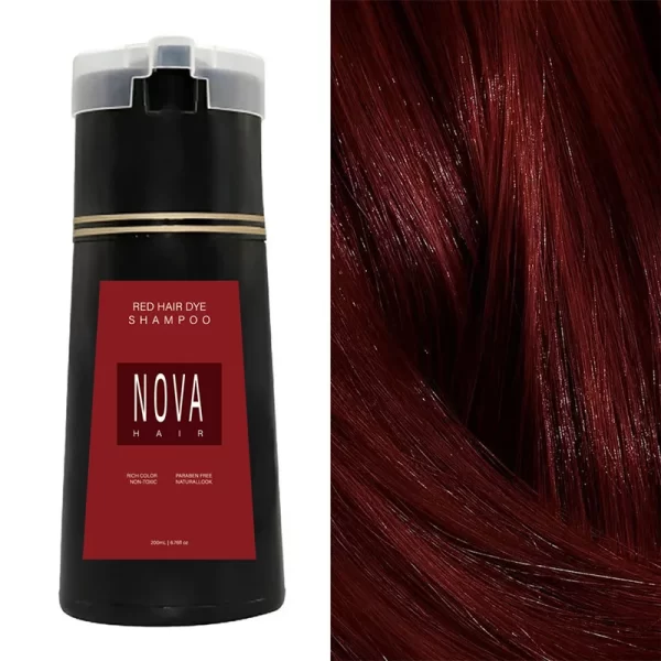 Nova Hair Dye Shampoo Quick Coloring Natural Harmless Cover White Grey Shampoo 3-in-1 Cleaning Nourishing Hair Dye Product - Image 11