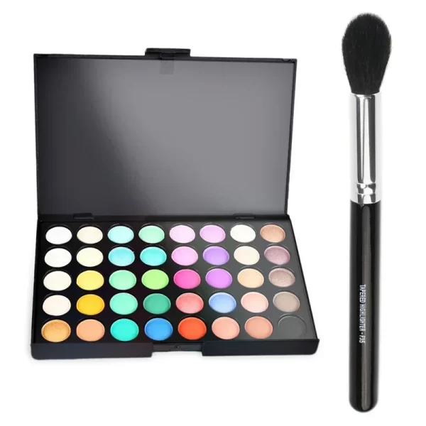 40 Colors Matte Eyeshadow Pallete Make Up Earth Palette EyeShadow Makeup Glitter Waterproof Lasting Makeup Add Eye Shadow Brush - Image 9