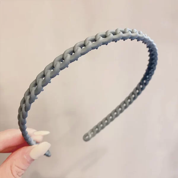Elegant Solid Color Wave Hairbands For Women Trendy Toothed Non-slip Hair Combs Hair Accessories Girl Face Wash Sports Headbands - Image 29