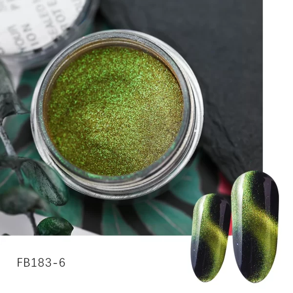 1jar Gradient Chrome Nail Powder Optical Neon Mirror Powder Metallic Mirror Effect Chameleon Pigment Glitter For DIY Manicure - Image 7