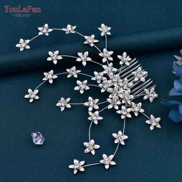 YouLaPan HP502 Flower Wedding Combs Woman Hair Accessories for Party Bride Hair Ornaments Jewelry Bridal Headpiece with Comb - Image 6
