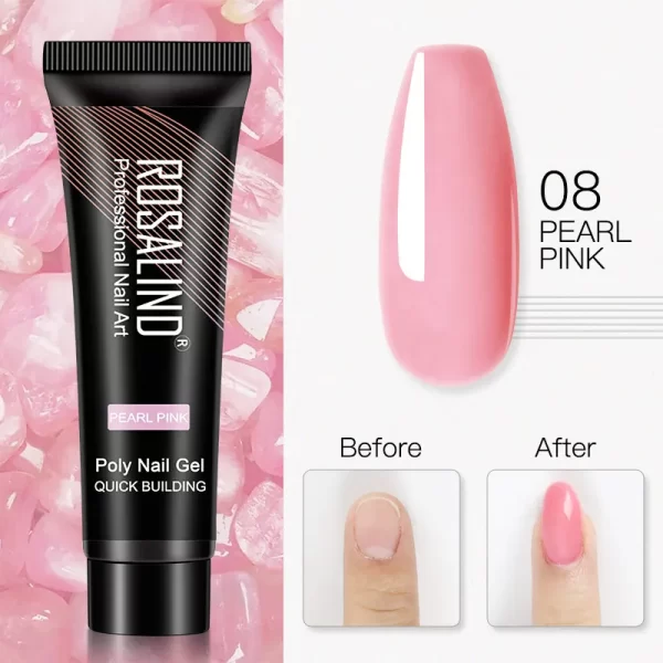 ROSALIND Multicolor Poly Nail Polish Gel Acrylic Extension Gule Profession Semi Permanent Resin Art Crystal Nail Glue 15ML/30ML - Image 36