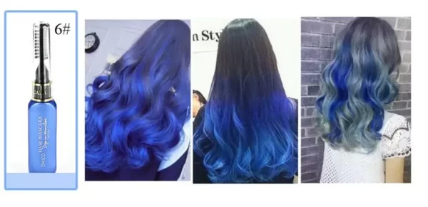 13 Colors One-off Hair Color Dye Temporary Non-toxic DIY Hair Color Mascara Washable One-time Hair Dye Crayons Blue Grey Purple - Image 12