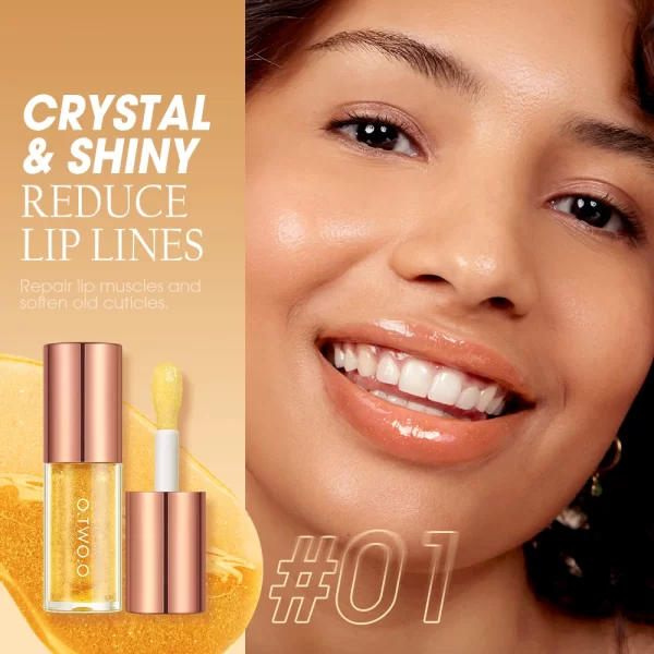 O.TWO.O Lip Oil Gloss Lip Plumper Makeup Moisturizing NonSticky Sexy Water Glossy Glitter Primer Tint Lip Balm Care Cosmetics - Image 3