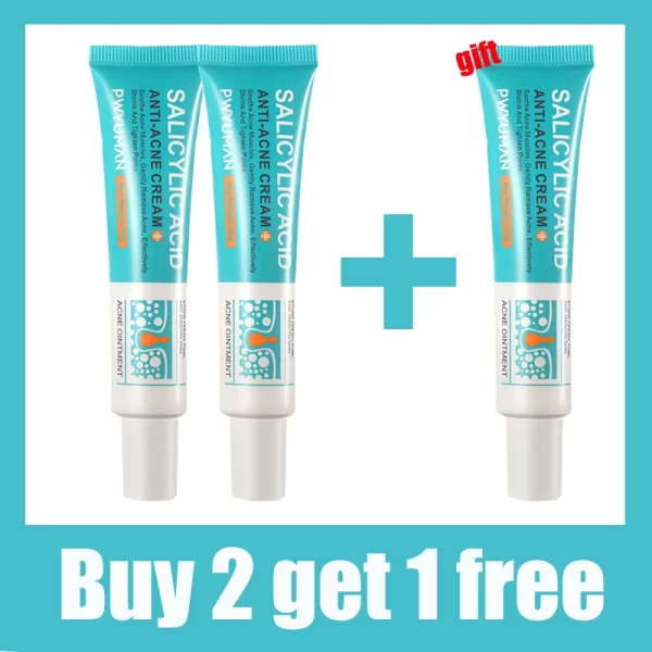 Salicylic Acid Acne Treatment Cream Repair Pimple Spots Deep Cleaning Pore Shrinking Anti-acne Oil Control Moisturizer Skin Care - Image 9