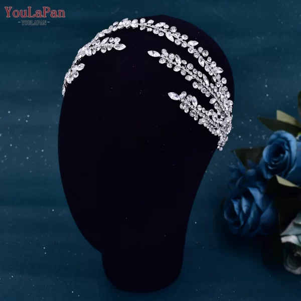 YouLaPan HP496 Rhinestone Bridal Headband Woman Headpiece Wedding Hair Accessories Bride Tiara Pageant Headdresses Wedding Tiara - Image 2