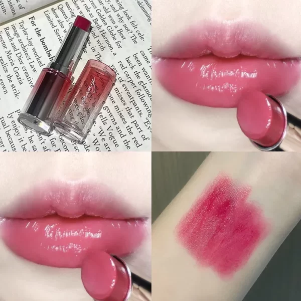 Jelly Tinted Lip Balm Makeup Moisturizing Rose Tea Non-Stick Cup Lip Plumper Crystal Gloss Red Lipstick Lips Makeup Cosmetics - Image 15