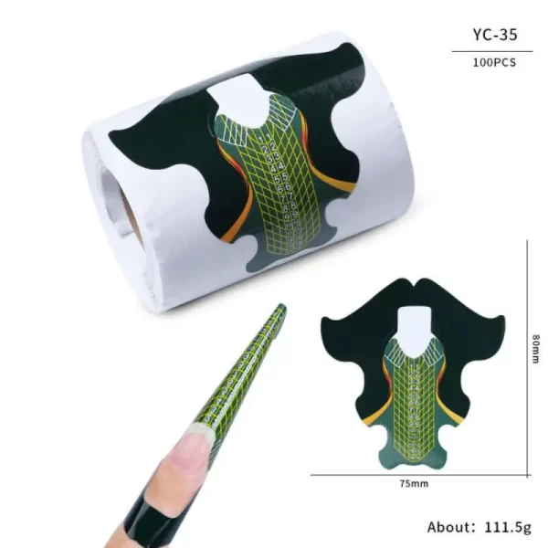 French Nail High Quality Self Adhesive Backing Economic Disposable Provide Accurate Guidance Nails Nail Care Paper Holder - Image 16