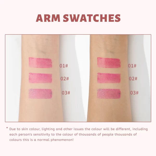 QIBEST Glitter Diamond Lipstick Moisturzing Color Changing Lipstick Pearlescent Shiny Temperature Lip Balm Lasting Lips Makeup - Image 5