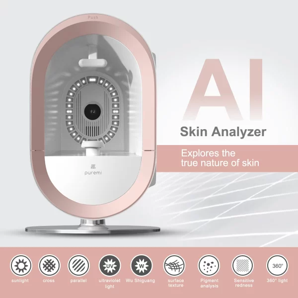 New Portable 3D AI Face Skin Diagnostics Intelligent Digital Analyzer Facial Moisture Acne Detector Scanner Magic Mirror Machine - Image 2