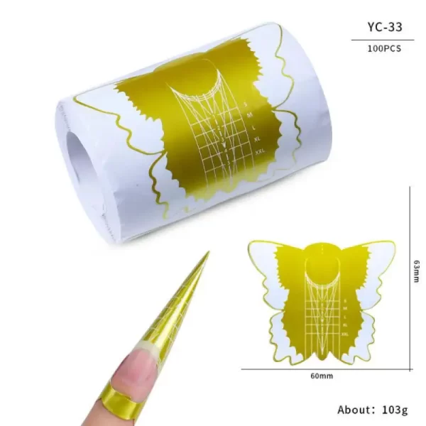 French Nail High Quality Self Adhesive Backing Economic Disposable Provide Accurate Guidance Nails Nail Care Paper Holder - Image 18