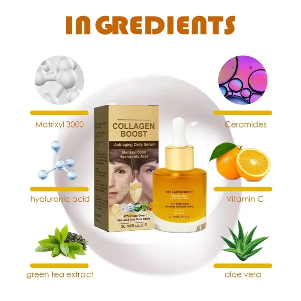 Collagen Face Serum Anti-wrinklle Facial Serum To Remove Wrinkl Fine Lines Around The Eyes Crow's Feet Neck Wrinkl Serum Facial - Image 6
