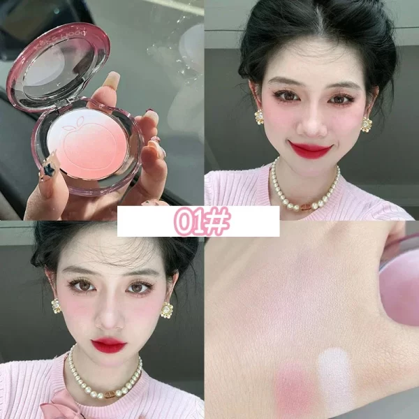 Peach Pink Blusher Matte Purple Cheek Tint Blush Makeup Lasting Brighten Facial Silky Smoothness Rouge Powder Palette Cosmetics - Image 11