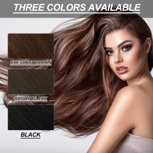 EELHOE Permanent Hair Dye Cream with Comb Long Lasting Cover Gray White Hairs Pure Plant-Based Hairdye Fruit Black Hair Cream
