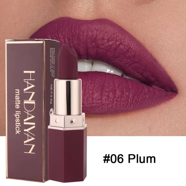 6 Colors Makeup Matte Lipstick Waterproof Long Lasting Lip Stick Sexy Red Pink Velvet Nude Lipsticks Women Cosmetics Batom - Image 5