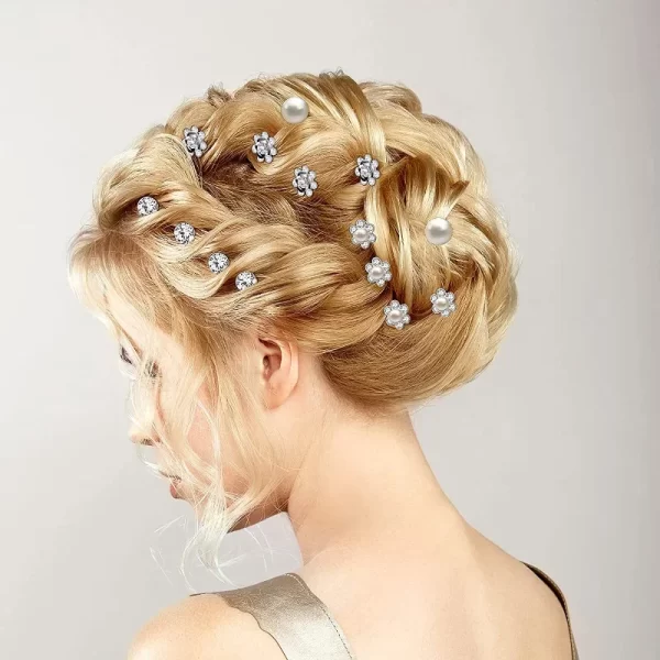 20pcs Pearl Rhinestone Wedding Hair Bridal Accessories Women Pearl Rhinestone U-shaped Pin Metal Barrette Clip Ornaments Jewelry - Image 4