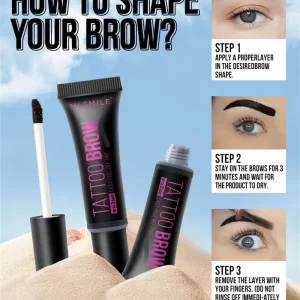 3 Days Lasting Peel-off Dye Eyebrow Gel Semi-Permanent Waterproof Brow Tattoo Tint Sweatproof Peel Off Dye Eyebrow Cream