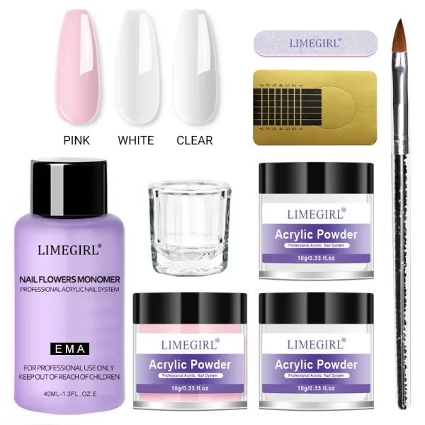 Acrylic Nail Kit For Nails Art All For Manicure Nail Acrylic Powder Liquid Professional Set  For Extension Nail Carving Tips - Image 14