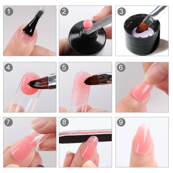 ROSALIND Multicolor Poly Nail Polish Gel Acrylic Extension Gule Profession Semi Permanent Resin Art Crystal Nail Glue 15ML/30ML - Image 5