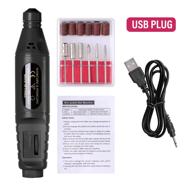 Professional Electric Nail Drill Machine Manicure Tools Pedicure Drill Set Portable Nail File Nail Drill Equipment - Image 16