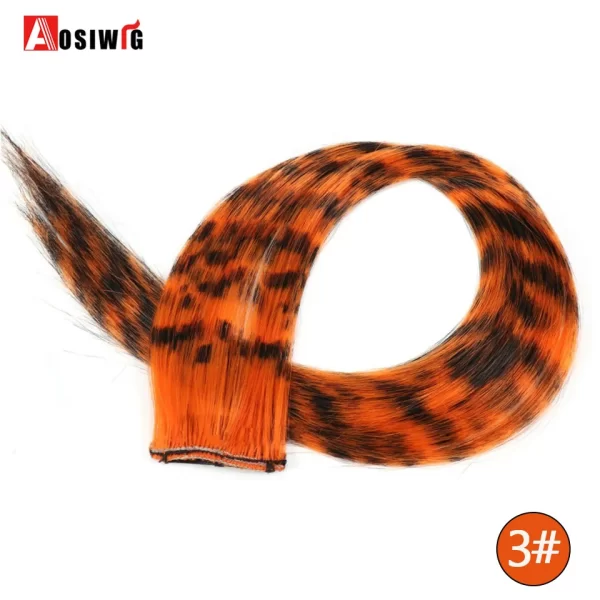 Synthetic 18" Feathers Hair Clip in One Piece Hair Extension DIY Colorful Hairpiece For Fashion Beautiful Girls - Image 52