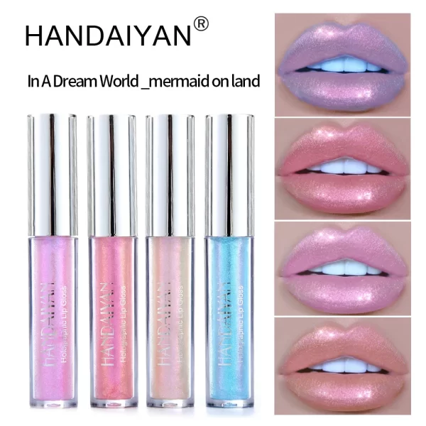 Handaiyan Lip Gloss Longlasting Glitter Lip Glaze Lipstick Liquid Waterproof Moisturize Luminous Shimmer Shiny Lipgloss Makeup - Image 3