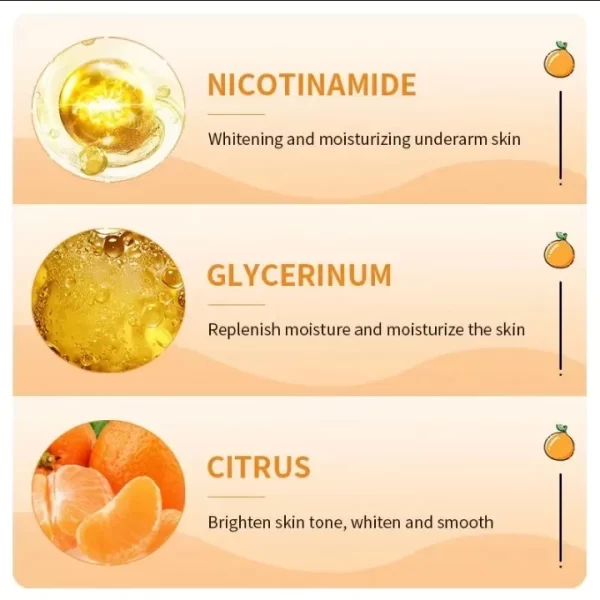 Vitamin C Brighten Cream Bleaching Armpits Elbows Knees Brightening Skin Cream Moisturizing Body Lotion Cream Lightening Melanin - Image 6