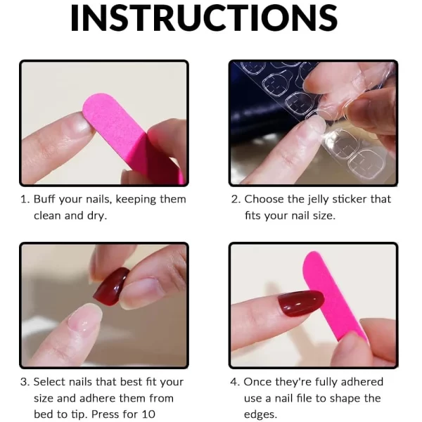Elevate Your Style With 24pcs Long Coffin White Flame Full Cover Fake Nail Set - Medium Ballerina  Rose Flame Press On Nails Des - Image 5