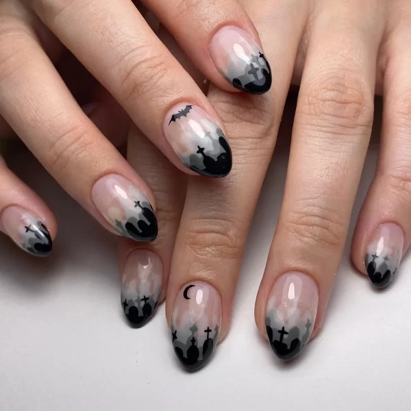 Red Spider Printed False Nails Halloween Nail Art Decor Press on Nails for Girl Gifts Short Round Cool y2k Style Fake Nail Tips - Image 14