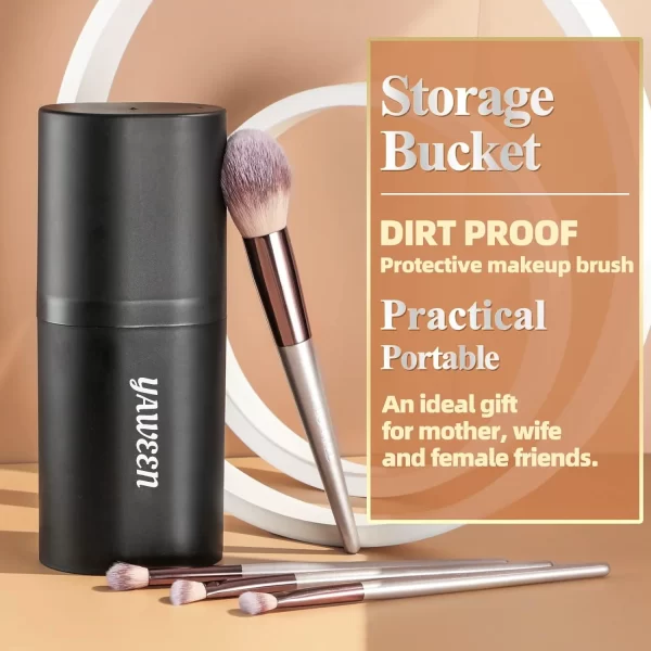 Makeup Brush Set 18 Pcs Premium Synthetic Foundation Powder Concealers Eye shadows Blush Make-up for Women with Black Case - Image 4