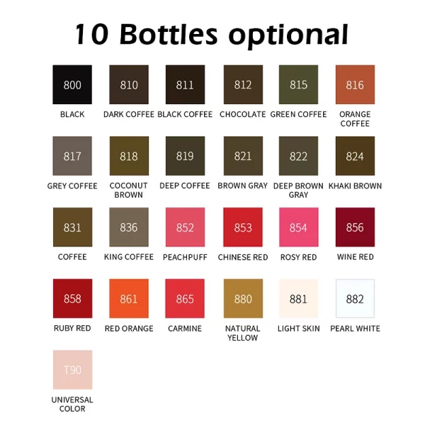 Tattoo Ink MakeUp Sets Nano Pigment Milkly Colors For Semi Permanent Tint Art Eyebrow Eyeliner Lips Beauty Microblading Pigments - Image 14