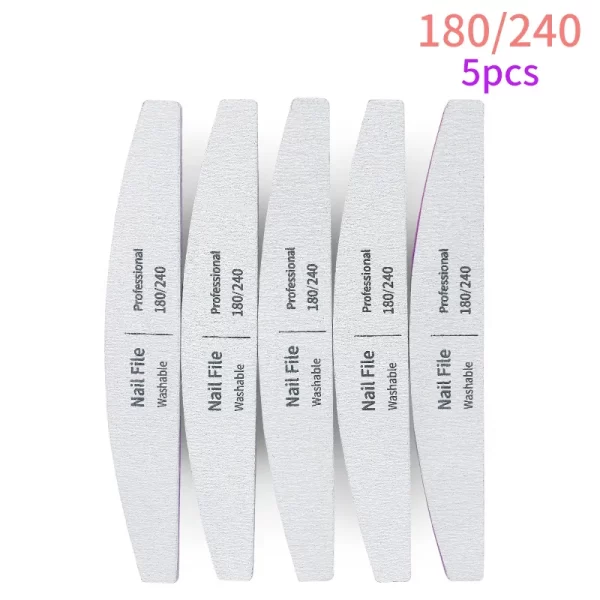 Nail File 100 to 180 Professional Tools Emery for Manicure Lime 240 Sandpaper Gel Polishing Files for Nails Buffers Set Polisher - Image 14