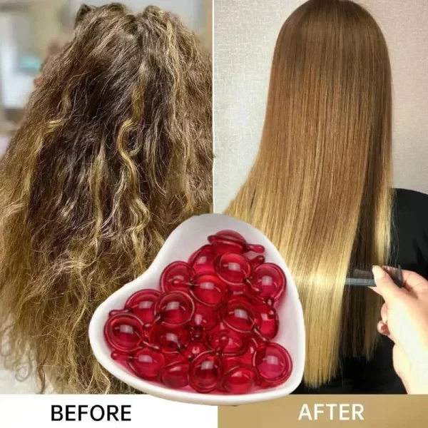Magic Hair Vitamin Capsule Keratin Oil Fast Restore Hair Soft Smooth Shiny Deep Moisturizing Frizzy Dry Scalp Hair Repair Care - Image 2
