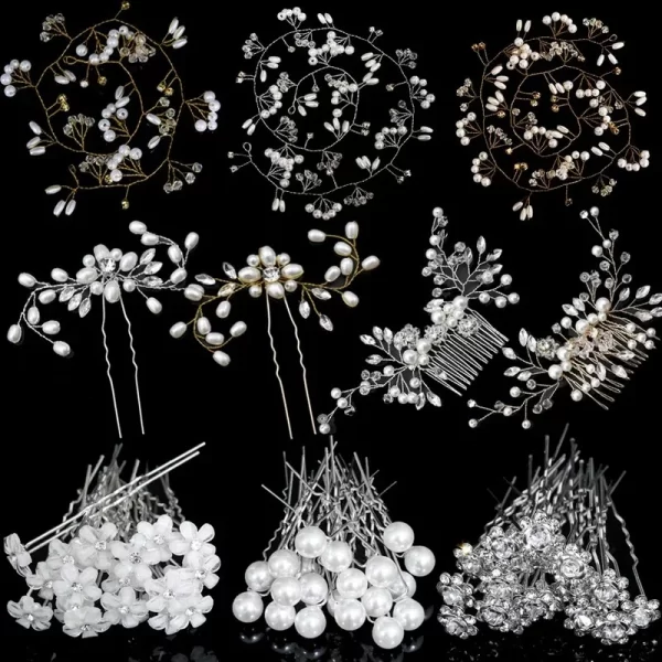 Silver Color Pearl Rhinestone Wedding Hair Combs Hair Accessories for Women Accessories Hair Ornaments Jewelry Bridal Headpiece - Image 5