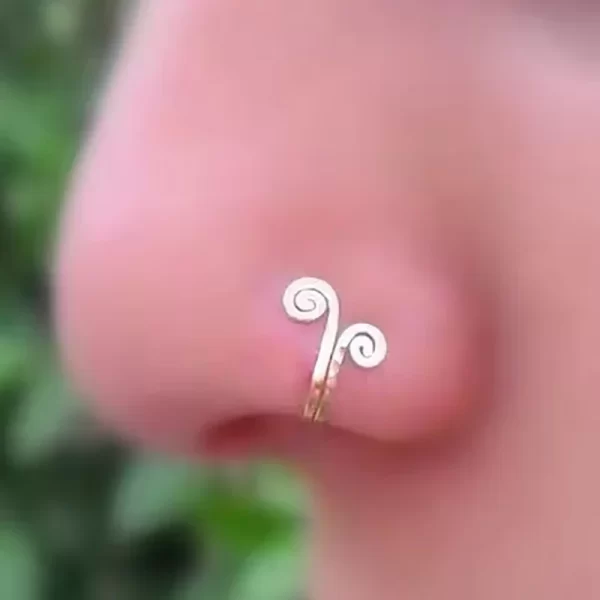 Swirl Snail Nose Clip Tragus Clip Ear Cuff Earrings Women Girls Fake Pierced Earlobe Studs No Piercing Earring Jewelry Gift - Image 2