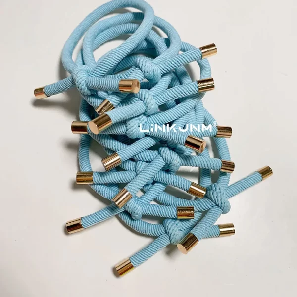 10PCS Women Elastic Hair Rubber Bands High Quality Girls Hair Bands Hair Scrunchies Gold Plated  Hair Accessories Hair Gum/Tie - Image 9