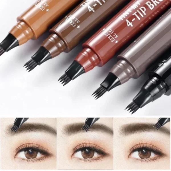 Microblading Eyebrow Pen Waterproof Fork Tip Eyebrow Tattoo Pencil Long Lasting Professional Fine Sketch Liquid Eye Brow Pencil - Image 2