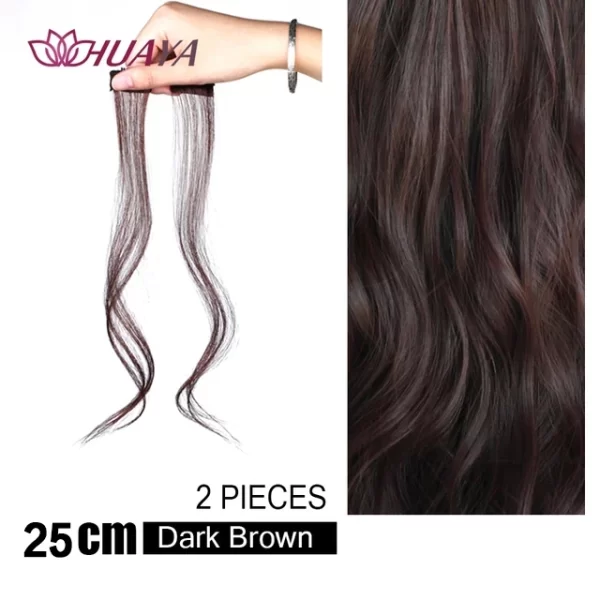 HUAYA Synthetic Hair Bangs Clips Front Side Long Bangs Fake Fringe Clip In Hair Extensions Accessories for Women - Image 31