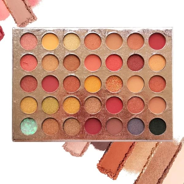 35 Colors Super Cheap Professional Nude Eyeshadow Palette Multi Reflective Shimmer Matte Glitter Pressed Pearls Eye Shadow Makeu - Image 2