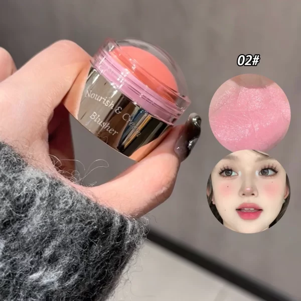 Creamy Purple Blush Stick Soft Face Blusher Cream Korean Make Up Peach Pink Cheek Tint Brightening Contouring Shadow Cosmetics - Image 12
