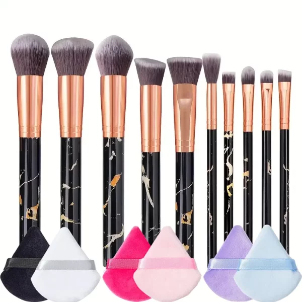 10PCS Professional Makeup Brushes Set Sponge Beauty Sponge for Women Cosmetic Brush Loose Powder Brush Blending Beauty Tools - Image 20