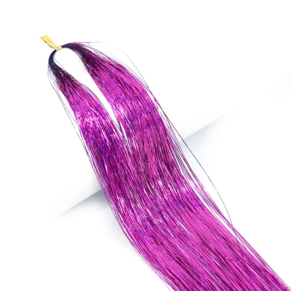 Colourful Shiny Threads Glitter Hair Tinsel Kit Gold Silk HairGlitter String Extensions Accessories For Women Headdress - Image 20