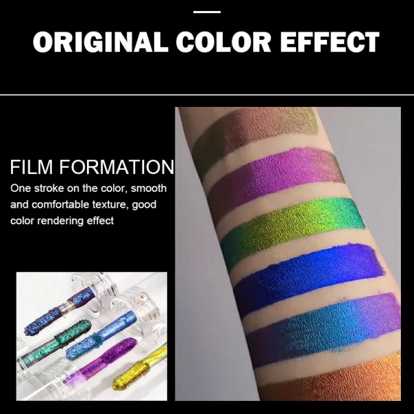 Aurora Metallic Eyeshadow Powder Pigment Aurora Multi Chrome Liquid Eye Shadow Stick High Light Chameleon Eyeshadow Makeup - Image 4