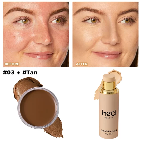 2pcs/Set Concealer Foundation For Medium Skin, Long-Lasting Nourishing Waterproof Bronzing + Highlighting Foundation Cream - Image 11