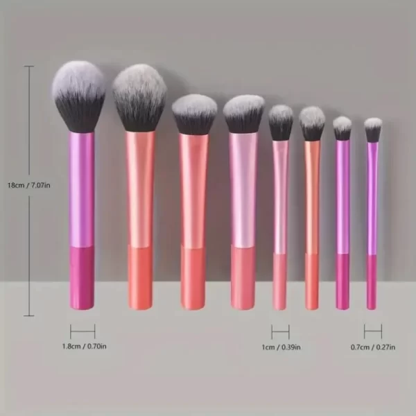 8pcs Makeup Brush Kit Soft Synthetic Hair Make Up Brushes Foundation Blush Eyeshadow Cosmetic Makeup Tools - Image 5
