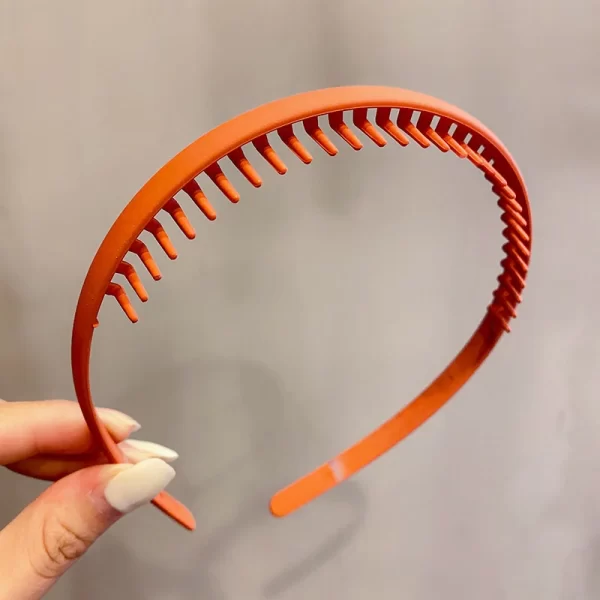 Elegant Solid Color Wave Hairbands For Women Trendy Toothed Non-slip Hair Combs Hair Accessories Girl Face Wash Sports Headbands - Image 13