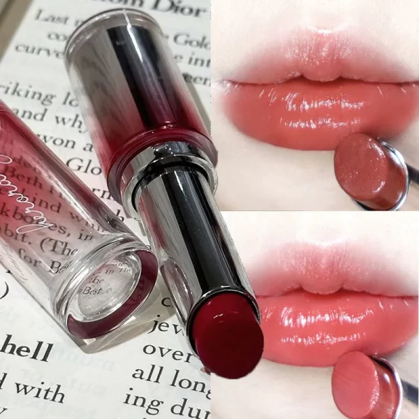 Jelly Tinted Lip Balm Makeup Moisturizing Rose Tea Non-Stick Cup Lip Plumper Crystal Gloss Red Lipstick Lips Makeup Cosmetics - Image 2
