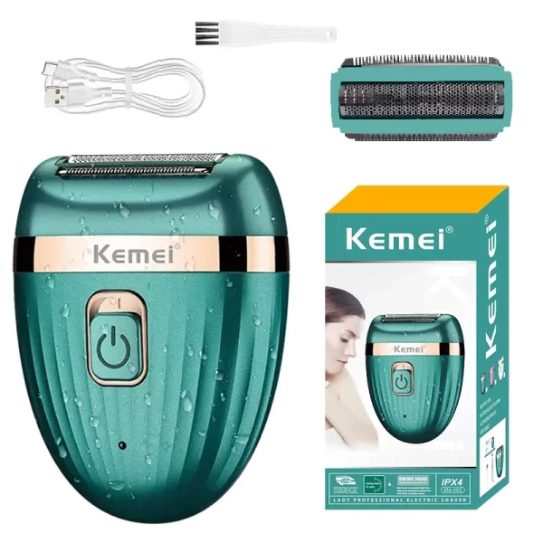 Kemei Rechargeable women electric shaver female razor facial leg bikini trimmer hair remover body lady shaver for women wet&dry - Image 7