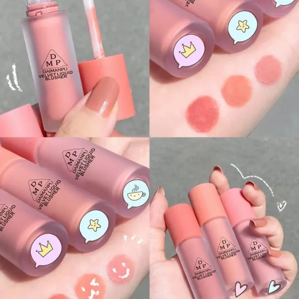 Pink Liquid Blush Eyeshadow Long-acting Waterproof Non-fading Enhance Facial Skin Color Easy-to-color Female Cosmetics - Image 3